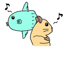 Colorful!Hamster Ponu and her friends sticker #2752160