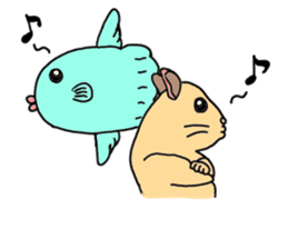 Colorful!Hamster Ponu and her friends sticker #2752160