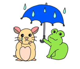 Colorful!Hamster Ponu and her friends sticker #2752164