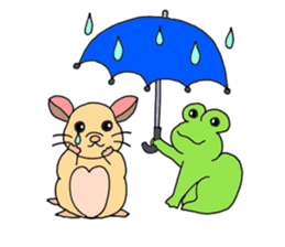 Colorful!Hamster Ponu and her friends sticker #2752164