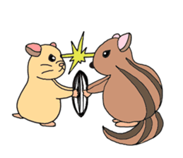 Colorful!Hamster Ponu and her friends sticker #2752174