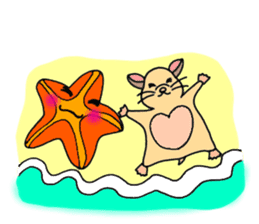 Colorful!Hamster Ponu and her friends sticker #2752178