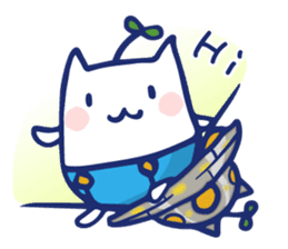 Space cat Kabu sticker #2754275