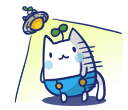 Space cat Kabu sticker #2754298