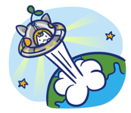 Space cat Kabu sticker #2754302