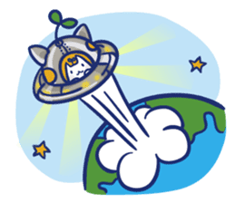 Space cat Kabu sticker #2754302