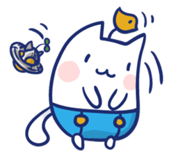 Space cat Kabu sticker #2754312