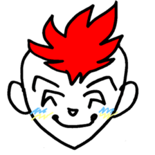 smile hair faces 100 sticker #2754436