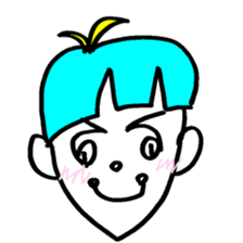 smile hair faces 100 sticker #2754441