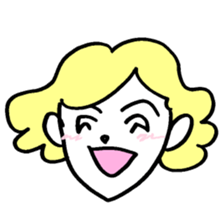 smile hair faces 100 sticker #2754452