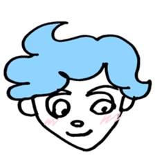 smile hair faces 100 sticker #2754459