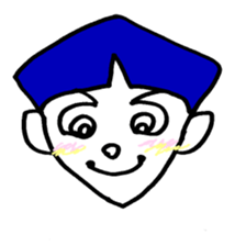 smile hair faces 100 sticker #2754473