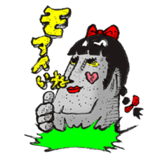 High school Moai girl "Moami" sticker #2755415