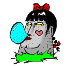 High school Moai girl "Moami" sticker #2755417