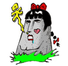 High school Moai girl "Moami" sticker #2755418