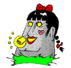 High school Moai girl "Moami" sticker #2755419