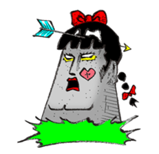 High school Moai girl "Moami" sticker #2755420