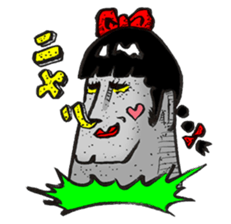 High school Moai girl "Moami" sticker #2755422