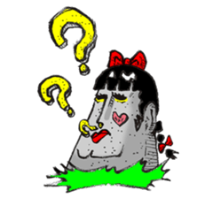 High school Moai girl "Moami" sticker #2755427