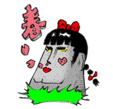 High school Moai girl "Moami" sticker #2755429