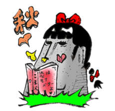 High school Moai girl "Moami" sticker #2755431