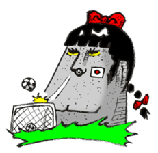 High school Moai girl "Moami" sticker #2755435