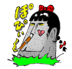 High school Moai girl "Moami" sticker #2755436