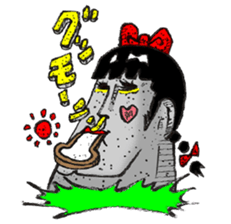 High school Moai girl "Moami" sticker #2755437