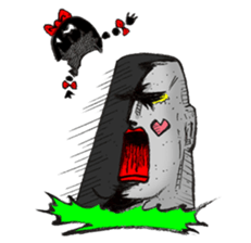 High school Moai girl "Moami" sticker #2755441