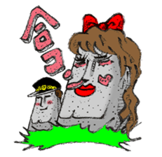 High school Moai girl "Moami" sticker #2755443