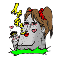 High school Moai girl "Moami" sticker #2755444