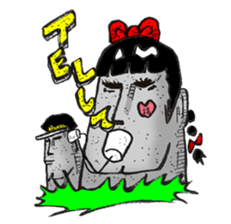 High school Moai girl "Moami" sticker #2755445