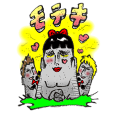 High school Moai girl "Moami" sticker #2755446