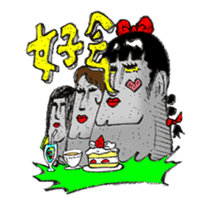 High school Moai girl "Moami" sticker #2755447