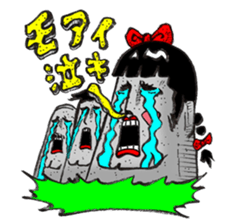 High school Moai girl "Moami" sticker #2755448