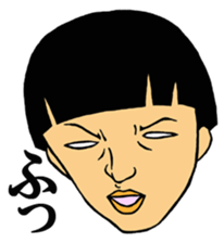 Men of the bobbet hair head sticker #2757139