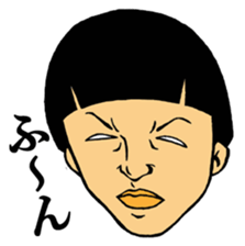 Men of the bobbet hair head sticker #2757154