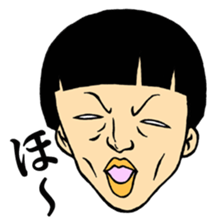 Men of the bobbet hair head sticker #2757158