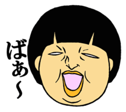 Men of the bobbet hair head sticker #2757166