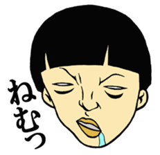 Men of the bobbet hair head sticker #2757171