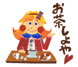 Glitter ribbon-chan sticker #2759578