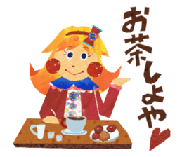 Glitter ribbon-chan sticker #2759578