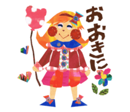 Glitter ribbon-chan sticker #2759594