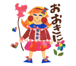 Glitter ribbon-chan sticker #2759594