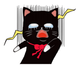 Black cat Kotaro sticker #2759795