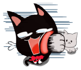 Black cat Kotaro sticker #2759796