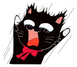 Black cat Kotaro sticker #2759797