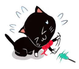 Black cat Kotaro sticker #2759805