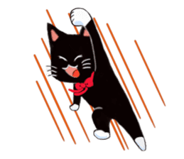 Black cat Kotaro sticker #2759809