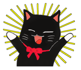 Black cat Kotaro sticker #2759811